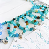 Multi Blue Fire Faceted Agate