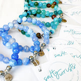 Multi Blue Fire Faceted Agate