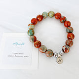 Orange and green agate
