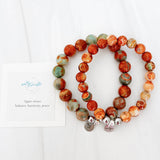 Orange and green agate