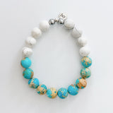 Blue Sea Sediment with Howlite