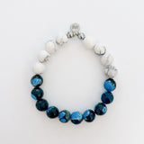 Dark Blue Fire Agate with Howlite