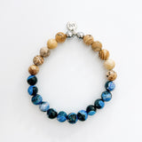 Dark Blue Fire Agate with Picture Jasper