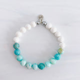 Aqua Amazonite with Tan Howlite