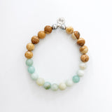 Blue Amazonite with Picture Stone Jasper
