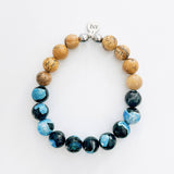Dark Blue Fire Agate with Picture Jasper