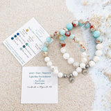 Light Blue Sea Sediment with Tan Howlite