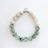 Matte Lace Kiwi Faceted Agate