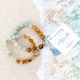 Blue Amazonite with Picture Stone Jasper