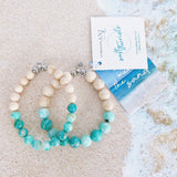 Aqua Amazonite with wood agate