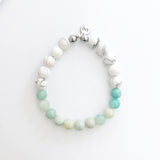 Blue Amazonite with Howlite