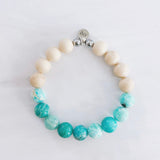 Aqua Amazonite with wood agate