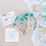 Aqua Amazonite with wood agate