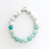 Blue Amazonite with Howlite