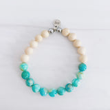 Aqua Amazonite with wood agate