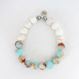 Light Blue Sea Sediment with Tan Howlite