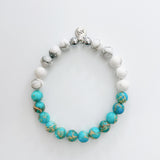 Blue Sea Sediment with Howlite