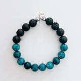 Lava Rock Apatite Blue Jade