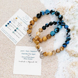 Dark Blue Fire Agate with Picture Jasper