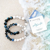 Dark Blue Fire Agate with Howlite
