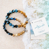 Dark Blue Fire Agate with Picture Jasper