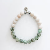 Matte Lace Kiwi Faceted Agate