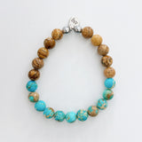 Blue Sea Sediment with Picture Stone Jasper