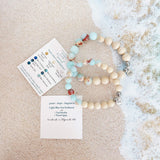 Light Blue Sea Sediment with Wood Agate