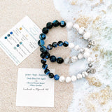 Dark Blue Fire Agate with Howlite