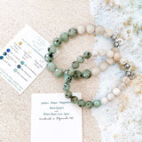 Matte Lace Kiwi Faceted Agate