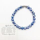 Blue Mystic Faceted Agate