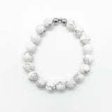 Howlite gray and white