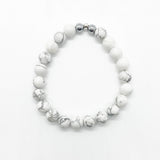 Howlite gray and white