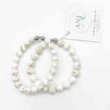 Off White and Tan Howlite