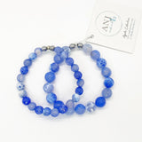 Hydrangea Blue Faceted Agate