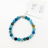 Multi Blue Fire Faceted Agate