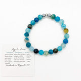 Multi Blue Fire Faceted Agate