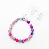 Pink Tie Dye Faceted Agate