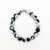 Black and White Faceted Agate