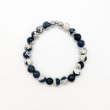Black and White Faceted Agate