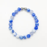 Hydrangea Blue Faceted Agate