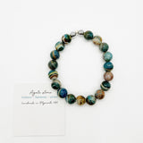 Brown blue Tibetan agate